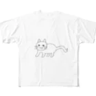 heuwsの人型ねこちゃん フルグラフィックTシャツ