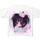 𝔭𝔬𝔪𝔶𝔲のくるるん星人 フルグラフィックTシャツ