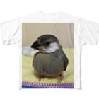 友と文鳥ｽﾞ°ʚ(•ө•)ɞ°のフルグラフィックTシャツ