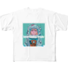雀ྊ丸ྊの宇宙少女2号 フルグラフィックTシャツ