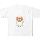 ゆるくまさんSHOPのくまのおばあちゃん フルグラフィックTシャツ