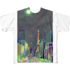 ælicoのmoonlight garden All-Over Print T-Shirt