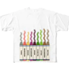 ママン(*´∀｀*)のvegetable・crayon All-Over Print T-Shirt