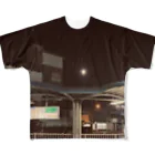 shufukukoの蛍池バスターミナルの満月 フルグラフィックTシャツ