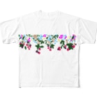 小鳥と映画館のボタニカル ベリーの花 2 All-Over Print T-Shirt