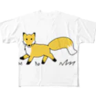 Mナオキのキタキツネ フルグラフィックTシャツ