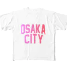 JIMOTOE Wear Local Japanの大阪市 OSAKA CITY All-Over Print T-Shirt