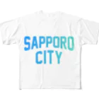 JIMOTO Wear Local Japanの札幌市 SAPPORO CITY フルグラフィックTシャツ