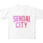 JIMOTO Wear Local Japanの仙台市 SENDAI CITY フルグラフィックTシャツ