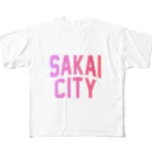 JIMOTOE Wear Local Japanの堺市 SAKAI CITY フルグラフィックTシャツ
