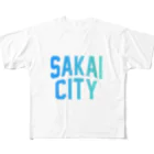 JIMOTOE Wear Local Japanの堺市 SAKAI CITY All-Over Print T-Shirt