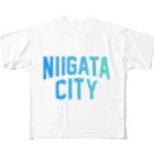 JIMOTOE Wear Local Japanの新潟市 NIIGATA CITY All-Over Print T-Shirt