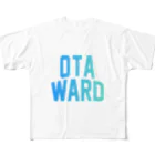 JIMOTO Wear Local Japanの大田区 OTA WARD フルグラフィックTシャツ