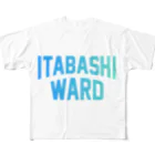 JIMOTO Wear Local Japanの板橋区 ITABASHI WARD フルグラフィックTシャツ