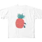 MINI BANANA ゴリラの親子のMINI BANANA パイナップル All-Over Print T-Shirt