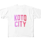 JIMOTOE Wear Local Japanの江東市 KOTO CITY All-Over Print T-Shirt