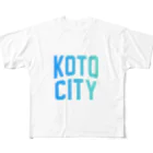 JIMOTOE Wear Local Japanの江東市 KOTO CITY All-Over Print T-Shirt