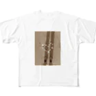 もん太の貝殻ハート（セピア） All-Over Print T-Shirt