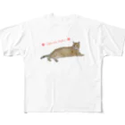 えみちーず（元野良と保護猫の為に🐾）のチャトラまったり🐾（さくら猫） フルグラフィックTシャツ