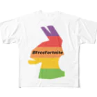 Cartoon☆style☆Fortniteの#FreeFortnite　フォートナイト【公式許可あり】ラマらま フルグラフィックTシャツ