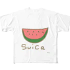 👓ぷんちん📷@LINEスタンプや絵文字販売中🐷のみんな大好きなスイカ フルグラフィックTシャツ
