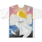 Lily bird（リリーバード）の落陽天使 フルグラフィックTシャツ