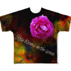でおきしりぼ子の実験室のうちゅうのバラだ All-Over Print T-Shirt