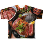 ミナトグリルのお土産屋さんのシカゴブルズステーキ All-Over Print T-Shirt