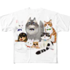 WataMayuroom☆の保護猫喫茶要にゃんこ亭オールスターズ☆ All-Over Print T-Shirt