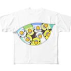 まめるりはことりの三密です！むちむちセキセイインコさん【まめるりはことり】 All-Over Print T-Shirt