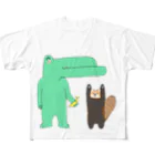 おにぎりのワニ園のレッサーパンダ師匠 All-Over Print T-Shirt