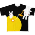 ほぼ動物園のお月見うさぎ All-Over Print T-Shirt