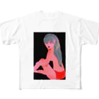 豆大福ショップの青髪の女の子 All-Over Print T-Shirt