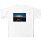 otakeの写真店の夕焼けの田んぼ フルグラフィックTシャツ