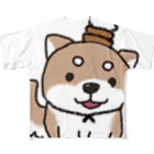 pon pokoの柴犬withワッフル All-Over Print T-Shirt