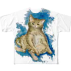 MARU-SHIP STUDIOのサビ猫〜「猫は猫」より〜 フルグラフィックTシャツ