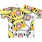 まめるりはことりのみっちりむっちり過密オカメインコさん【まめるりはことり】 All-Over Print T-Shirt