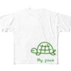 PaP➡︎Poco.a.Pocoの亀ちゃん フルグラフィックTシャツ