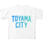 JIMOTO Wear Local Japanの 富山市 TOYAMA CITY All-Over Print T-Shirt