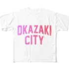 JIMOTOE Wear Local Japanの岡崎市 OKAZAKI CITY All-Over Print T-Shirt