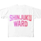 JIMOTOE Wear Local Japanのshinjuku ward　新宿 All-Over Print T-Shirt