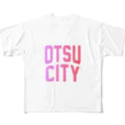 JIMOTO Wear Local Japanの大津市 OTSU CITY All-Over Print T-Shirt