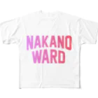 JIMOTOE Wear Local Japanの中野区 NAKANO WARD All-Over Print T-Shirt