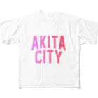 JIMOTOE Wear Local Japanの秋田市 AKITA CITY All-Over Print T-Shirt