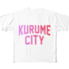 JIMOTOE Wear Local Japanの久留米市 KURUME CITY All-Over Print T-Shirt