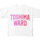 JIMOTOE Wear Local Japanの豊島区 TOSHIMA WARD フルグラフィックTシャツ