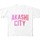 JIMOTO Wear Local Japanの明石市 AKASHI CITY フルグラフィックTシャツ