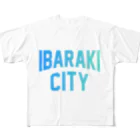 JIMOTOE Wear Local Japanの茨木市 IBARAKI CITY フルグラフィックTシャツ