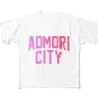 JIMOTO Wear Local Japanの青森市 AOMORI CITY フルグラフィックTシャツ