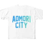 JIMOTO Wear Local Japanの青森市 AOMORI CITY フルグラフィックTシャツ